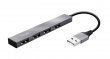 USB eloszt-HUB 4 port USB 2.0 Trust Halyx ezst